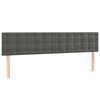 vidaXL Cabeceros terciopelo gris oscuro 180x5x78/88 cm