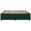 vidaXL Estructura cama sin colch&oacute;n terciopelo verde oscuro 180x200 cm