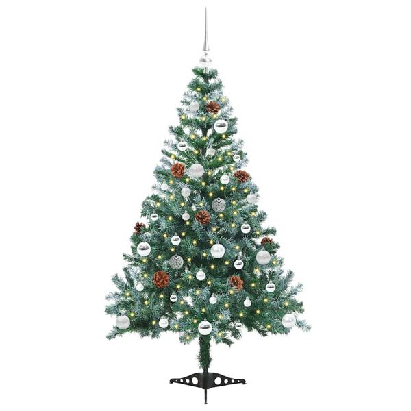 vidaXL &Aacute;rbol de Navidad artificial Verde 150 cm PVC y acero