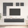 vidaXL Muebles de TV de sal&oacute;n 8 pzas madera de ingenier&iacute;a gris brillo