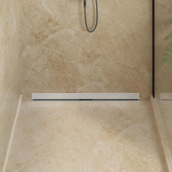 vidaXL Drenaje de Ducha Montado en la Pared Plateado 90 cm