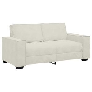 vidaXL Sof&aacute; de 2 plazas terciopelo color crema 180x78x84 cm