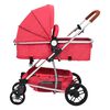 vidaXL Carrito de beb&eacute;s 2 en 1 de aluminio rojo