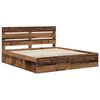 vidaXL Estructura de cama con cabecera Madera vieja 200 x 200 cm