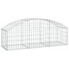 vidaXL Cesta de gaviones forma arco hierro galvanizado 150x50x40/60 cm