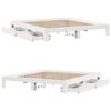 vidaXL Cama sin colch&oacute;n madera maciza de pino blanca 180x200 cm