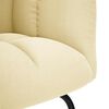 vidaXL Sill&oacute;n mecedora con taburete tela color crema