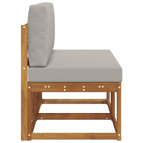 vidaXL 2 Pieza Sof&aacute; intermedio de exterior Madera de Acacia S&oacute;lida