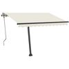 vidaXL Toldo de pie retr&aacute;ctil manual crema 350x250 cm