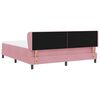 vidaXL Cama tipo Box Spring con colch&oacute;n Rosa 180 x 200 cm Terciopelo