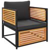 vidaXL Set de sof&aacute;s de jard&iacute;n con cojines 5 pzas madera maciza acacia