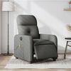 vidaXL Sillón reclinable de masaje eléctrico tela gris oscuro