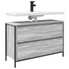 vidaXL Mueble de baño con lavabo y cajones gris Sonoma 90x34,5x60 cm