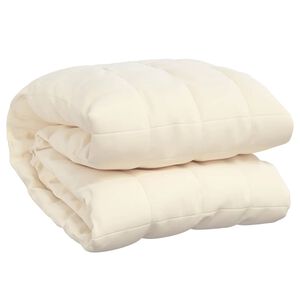 vidaXL Manta con peso tela crema claro 120x180 cm 5 kg