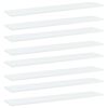 vidaXL Estantes para estanter&iacute;a 8uds contrachapada blanco 100x20x1,5cm