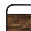 vidaXL Cabecero de acero y madera de ingenier&iacute;a roble ahumado 160 cm