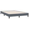 vidaXL Cama box spring con colch&oacute;n y LED terciopelo gris oscuro 140x220 cm