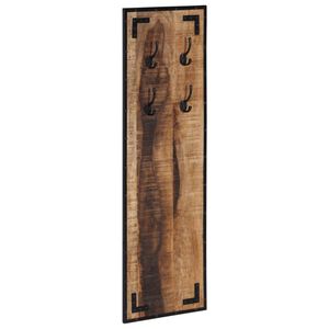 vidaXL Perchero madera maciza de mango rugosa 35x8x110 cm