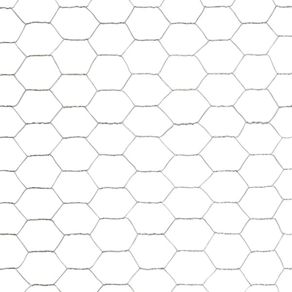 vidaXL Alambrada de gallinero acero galvanizado plateado 25x1,2 m