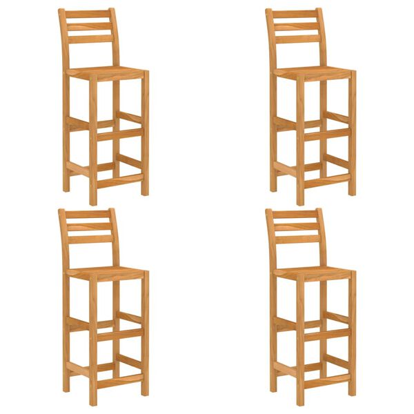 vidaXL Mesa y sillas de bar para jardín 5 pzas madera maciza de acacia