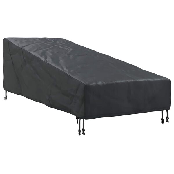 vidaXL Funda para muebles de exterior Negro 195 x 76 x 82 cm