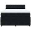 vidaXL Cama box spring con colch&oacute;n terciopelo negro 140x200 cm
