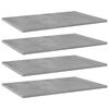 vidaXL Estante estanter&iacute;a 4uds contrachapada gris hormig&oacute;n 60x40x1,5cm