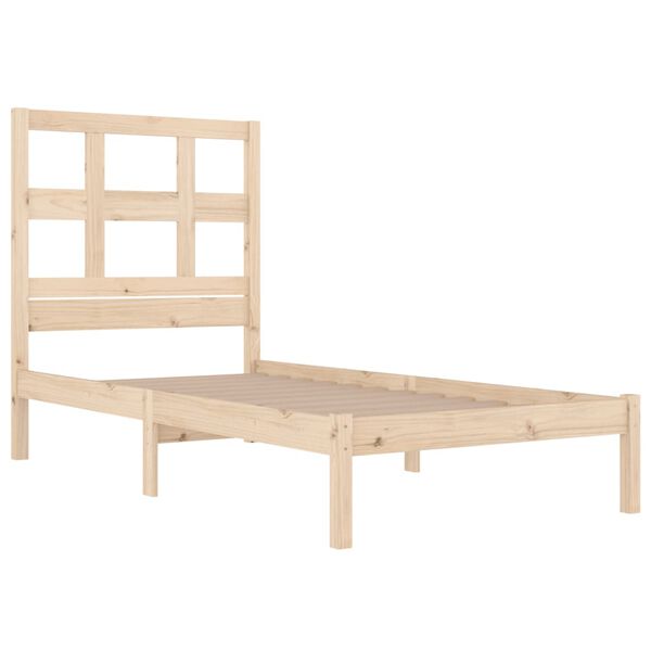 vidaXL Estructura de cama sin colchón madera maciza de pino 90x190 cm