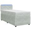 vidaXL Cama box spring con colch&oacute;n Gris Claro 100 x 200 cm Terciopelo
