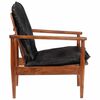 vidaXL Sill&oacute;n madera maciza acacia y cuero aut&eacute;ntico negro