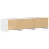 vidaXL Mueble TV madera contrachapada blanco brillante 140x40x35,5cm