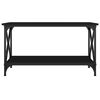 vidaXL Mesa de centro madera contrachapada y hierro negro 80x45x45 cm