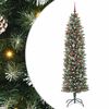 vidaXL &Aacute;rbol Navide&ntilde;o Artificial Delgado Verde y blanco 210 cm
