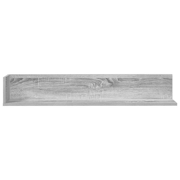 vidaXL Estantes de pared 2 uds madera gris Sonoma 100x16,5x16,5 cm