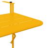 vidaXL Mesa Colgante de Balcón Amarillo 60 x 39 x 65 cm Acero