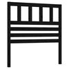 vidaXL Cabecero de cama madera maciza de pino negro 106x4x100 cm