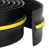 vidaXL Sello de Piso para Garaje Negro y Amarillo 12 x 90 mm 1 m PVC