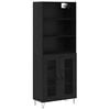 vidaXL Aparador alto 2 uds. Roble Negro 69,5 x 34 x 180 cm