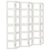 vidaXL Biombo separador de 6 paneles madera maciza Paulownia blanco