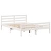 vidaXL Estructura de cama con cabecero madera pino blanco 135x190 cm