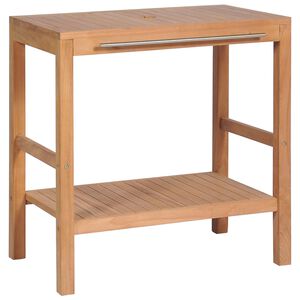 vidaXL Mueble de lavabo tocador madera teca maciza 74x45x75 cm
