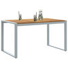 vidaXL Mesa de comedor de jardín Gris 140 x 80 x 75 cm