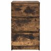 vidaXL Mesillas de noche con 3 cajones 2 uds roble ahumado 39x35x65 cm
