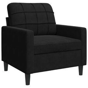 vidaXL Sill&oacute;n de terciopelo negro 60 cm