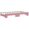 vidaXL Sofá cama nido con cajones terciopelo rosa 90x200 cm