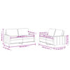 vidaXL Juego de sofás con cojines 2 piezas cuero sintético gris