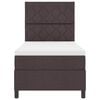 vidaXL Cama tipo Box Spring con LED Marr&oacute;n oscuro 100 x 200 cm tela