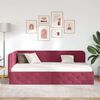 vidaXL Estructura de cama en esquina Rojo vino 90 x 200 cm Terciopelo