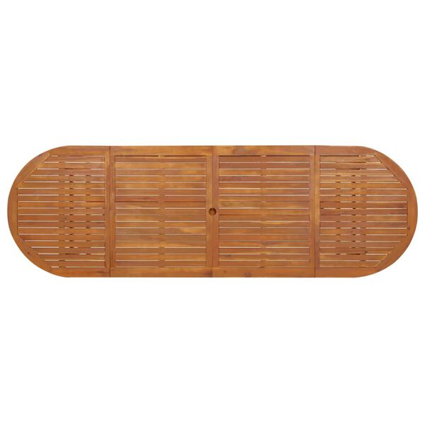 vidaXL Mesa de comedor jardín 280x90x75 cm madera maciza de acacia