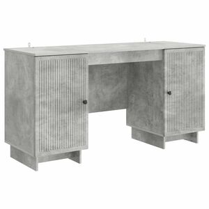 vidaXL Escritorio Gris Hormig&oacute;n Madera de ingenier&iacute;a
